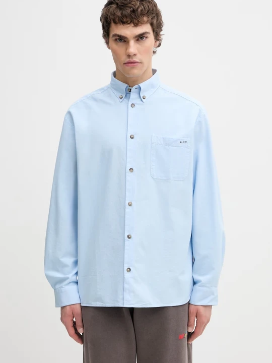 Zdjęcie produktu A.P.C. Mateo Logo koszula bawełniana męska