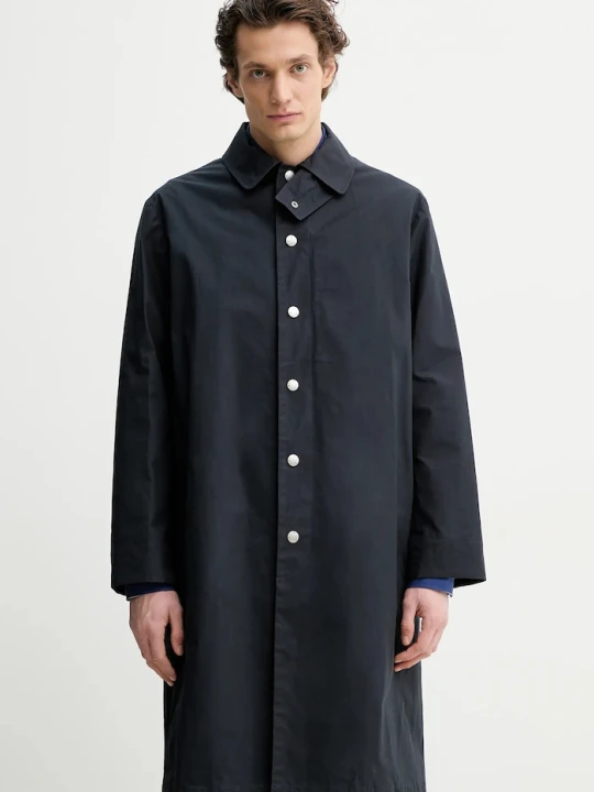 Zdjęcie produktu A.P.C. płaszcz bawełniany mac arthur granatowy