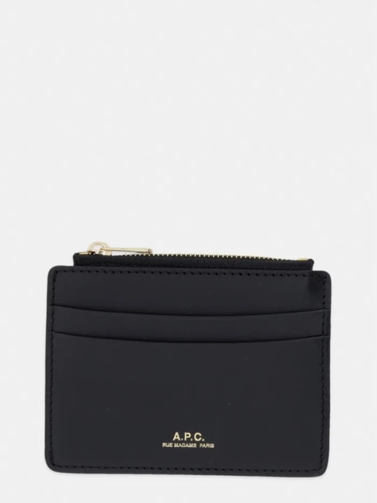 Zdjęcie produktu A.P.C. portfel damski skórzany porte-carte paris czarny
