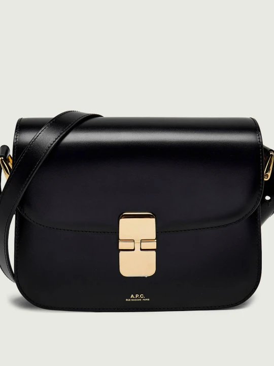 Zdjęcie produktu A.P.C. Skórzana torebka na ramię Grace czarny