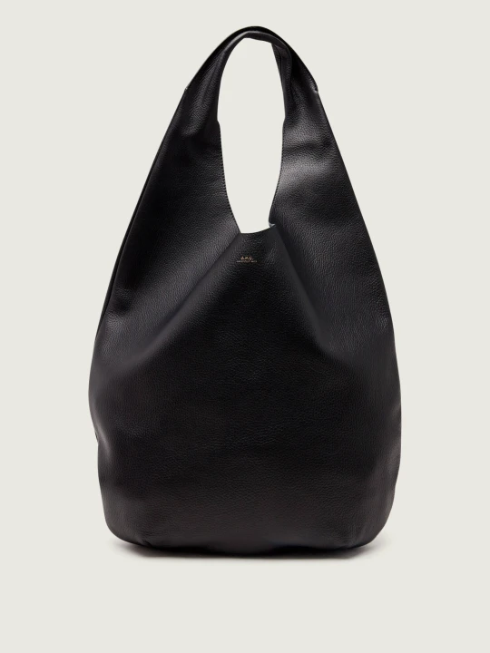 Zdjęcie produktu A.P.C. Skórzane hobo Le Neige czarny