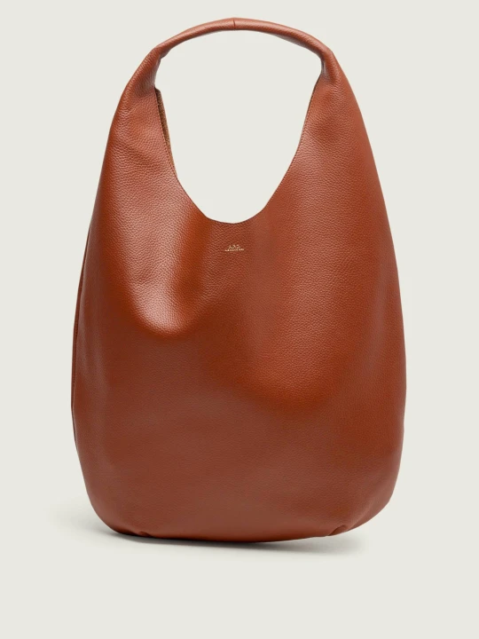 Zdjęcie produktu A.P.C. Skórzane hobo Le Neige brązowy