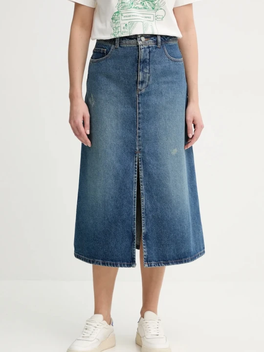 Zdjęcie produktu A.P.C. spódnica jeansowa jupe georgia niebieski