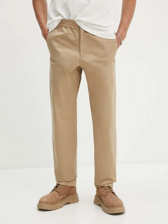 Zdjęcie produktu A.P.C. spodnie bawełniane Pantalon Chuck beżowy