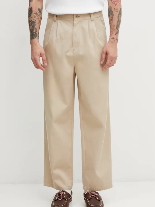 Zdjęcie produktu A.P.C. spodnie męskie bawełniane Ricky beżowy
