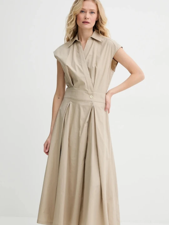 Zdjęcie produktu A.P.C. sukienka bawełniana robe athena zielony