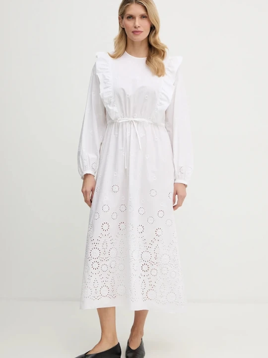 Zdjęcie produktu A.P.C. sukienka bawełniana Robe Ginger biały