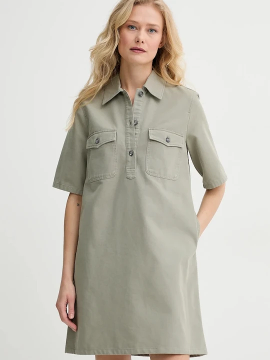 Zdjęcie produktu A.P.C. sukienka bawełniana robe selia zielony