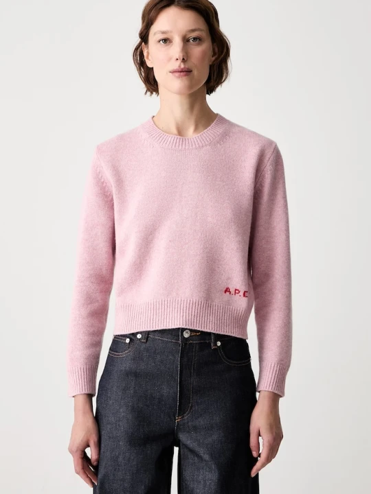 Zdjęcie produktu A.P.C. sweter damski wełniany Anna różowy