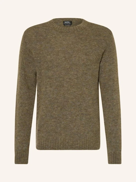 Zdjęcie produktu A.P.C. Sweter Lucas Z Dodatkiem Alpaki gruen KHAKI