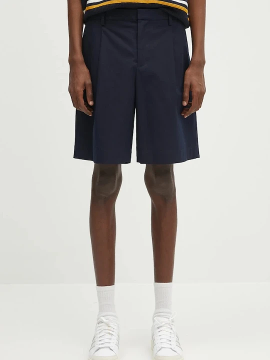 Zdjęcie produktu A.P.C. szorty eleganckie męskie bawełniane short crew granatowy
