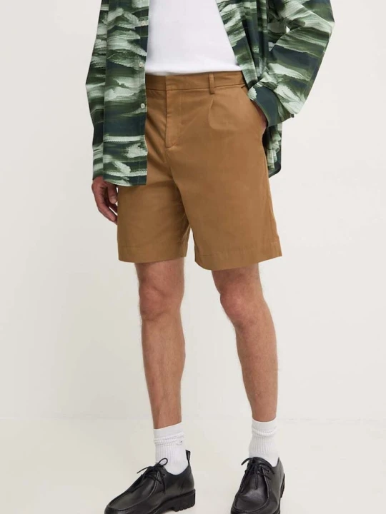 Zdjęcie produktu A.P.C. szorty bawełniane short crew brązowy