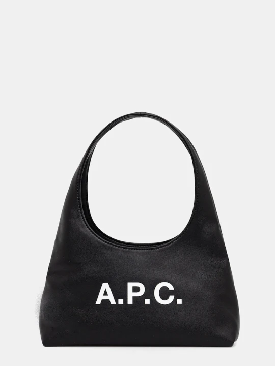 Zdjęcie produktu A.P.C. torebka hobo damska z imitacji skóry baby ninon shoulder czarny