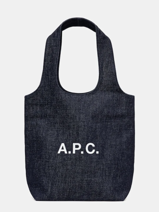 Zdjęcie produktu A.P.C. torebka bawełniana tote ninon small granatowy