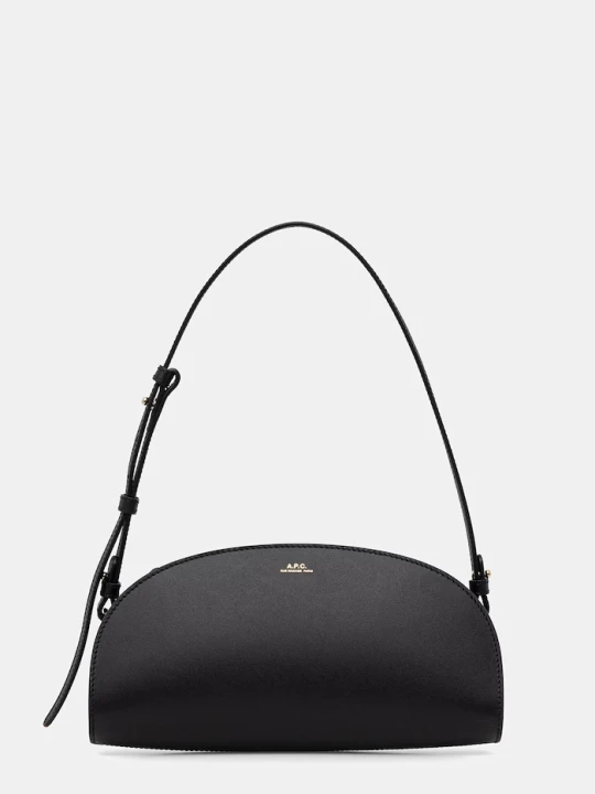Zdjęcie produktu A.P.C. torebka damska skórzana SAC DEMI.LUNE SHOULDER czarny