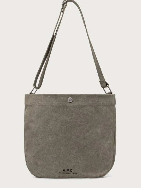 Zdjęcie produktu A.P.C. torebka shopper damska Besace Journal zielony
