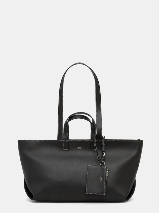 Zdjęcie produktu A.P.C. torebka shopper damska skórzana le drummer czarny
