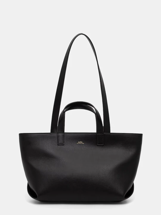 Zdjęcie produktu A.P.C. torebka shopper damska skórzana le drummer small czarny