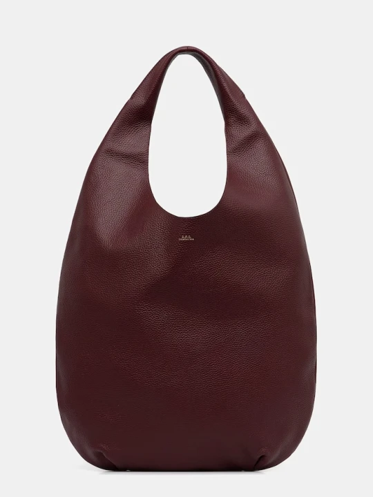 Zdjęcie produktu A.P.C. torebka shopper damska skórzana le neige bordowy