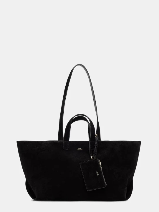 Zdjęcie produktu A.P.C. torebka shopper damska zamszowa LE DRUMMER czarny
