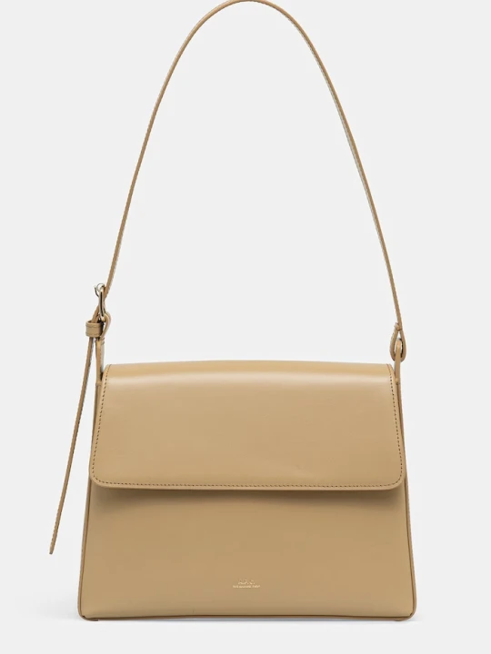 Zdjęcie produktu A.P.C. torebka damska skórzana Sac Virginie Flap beżowy