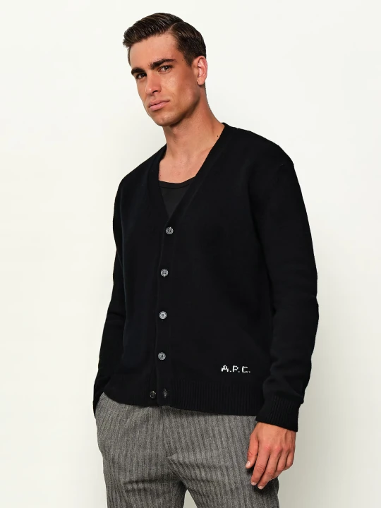 Zdjęcie produktu A.P.C. Wełniany kardigan Kevin | Regular Fit czarny