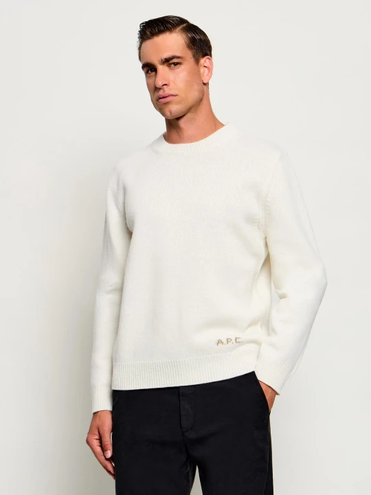 Zdjęcie produktu A.P.C. Wełniany sweter Edmond | Regular Fit ecru
