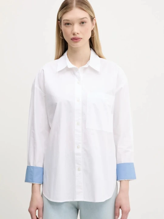 Zdjęcie produktu Abercrombie & Fitch koszula bawełniana biały