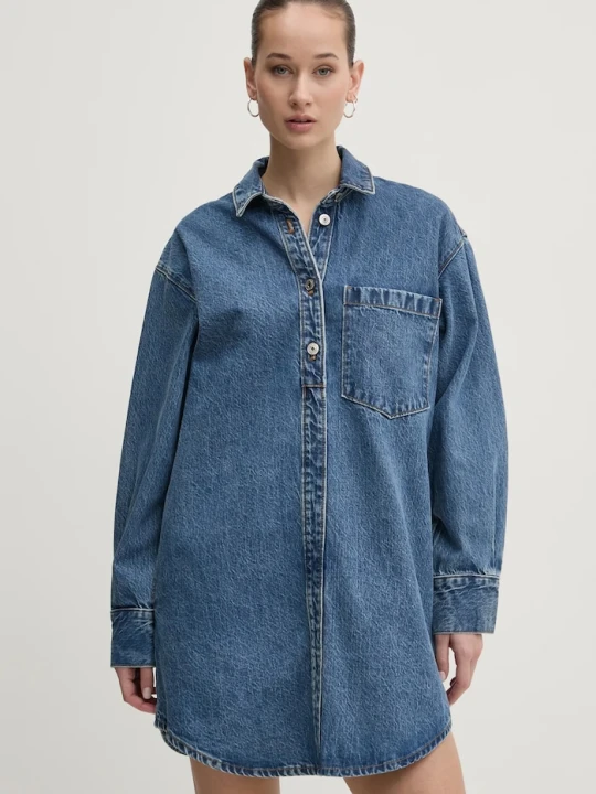 Zdjęcie produktu Abercrombie & Fitch sukienka jeansowa niebieski