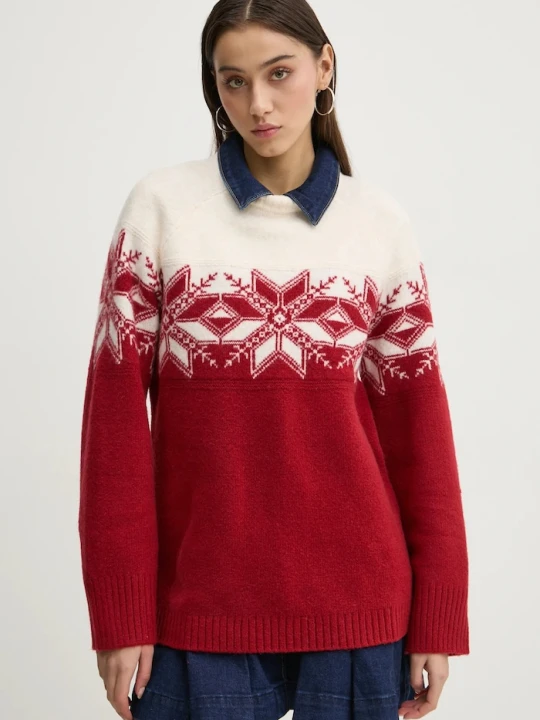 Zdjęcie produktu Abercrombie & Fitch sweter bordowy