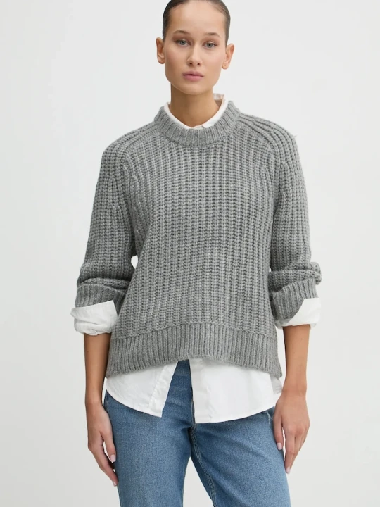 Zdjęcie produktu Abercrombie & Fitch sweter wełniany szary