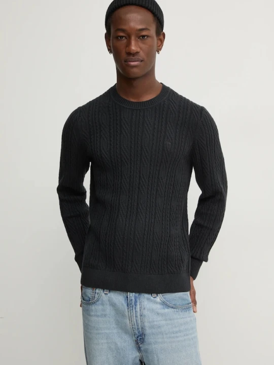 Zdjęcie produktu Abercrombie & Fitch sweter z domieszką wełny czarny