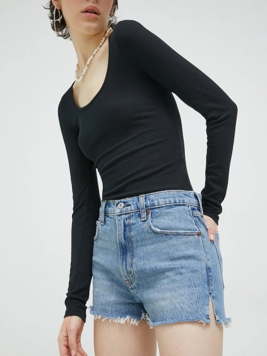 Zdjęcie produktu Abercrombie & Fitch szorty jeansowe niebieski