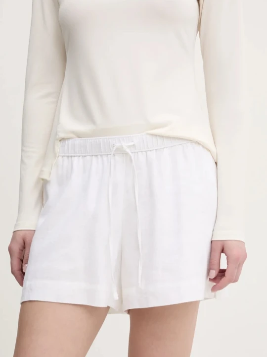 Zdjęcie produktu Abercrombie & Fitch szorty lniane biały