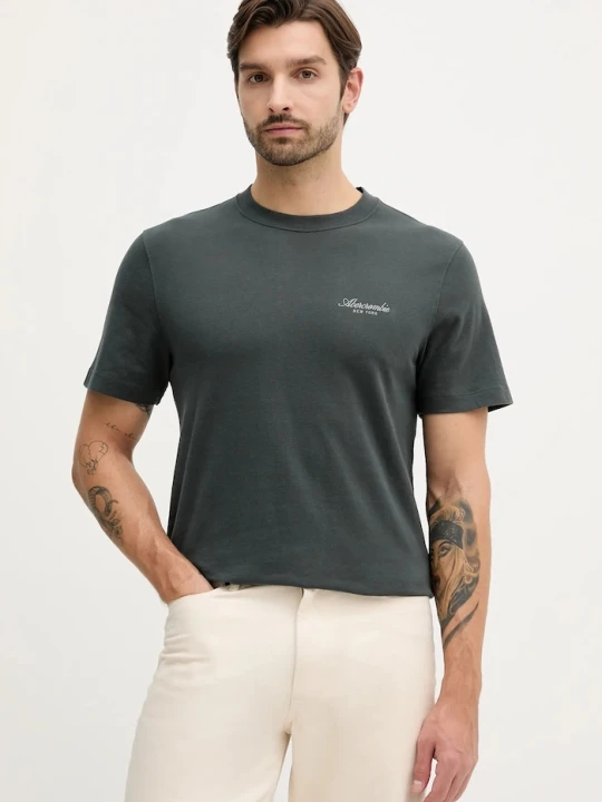 Zdjęcie produktu Abercrombie & Fitch t-shirt bawełniany 3-pack zielony