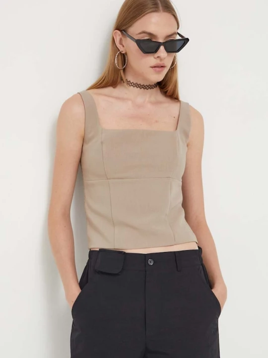 Zdjęcie produktu Abercrombie & Fitch top beżowy