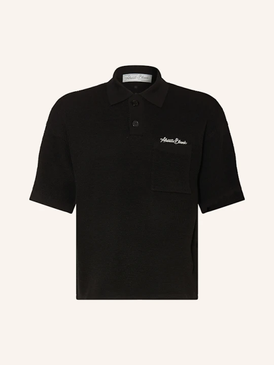 Zdjęcie produktu About:Blank Koszulka Polo Z Materiału Pika Relaxed Fit schwarz CZARNY