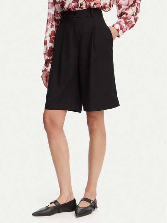 Zdjęcie produktu ACCESS FASHION Bermudy 63-5115-183 Czarny Relaxed Fit