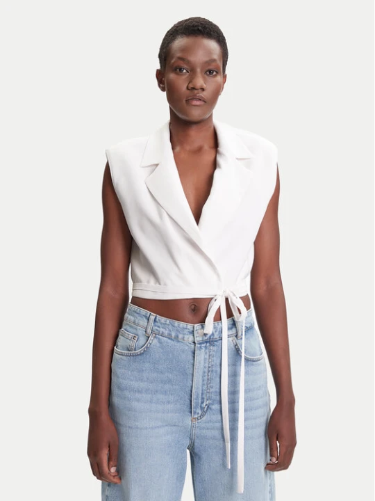 Zdjęcie produktu ACCESS FASHION Kamizelka 53-1028-195 Biały Slim Fit