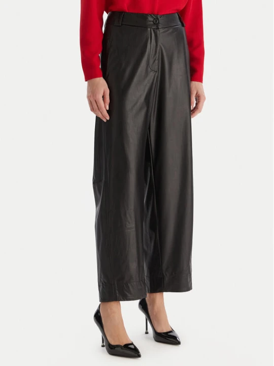 Zdjęcie produktu ACCESS FASHION Spodnie z imitacji skóry 54-5132-188 Czarny Regular Fit