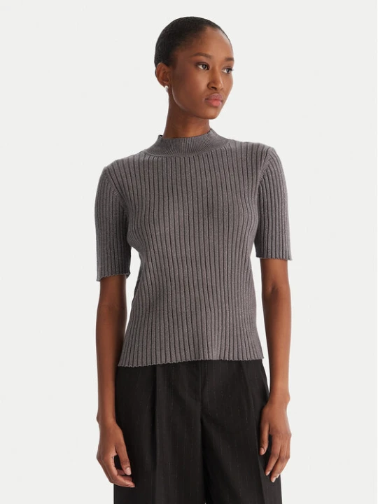 Zdjęcie produktu ACCESS FASHION Sweter 54-8046 Szary Slim Fit