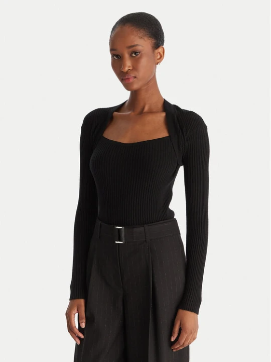 Zdjęcie produktu ACCESS FASHION Sweter 54-8048 Czarny Slim Fit