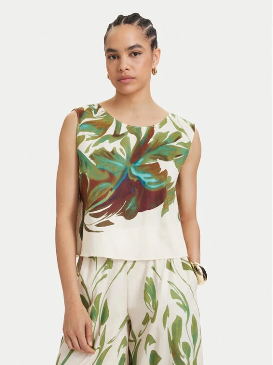 Zdjęcie produktu ACCESS FASHION Top 63-2078-0250 Kremowy Regular Fit