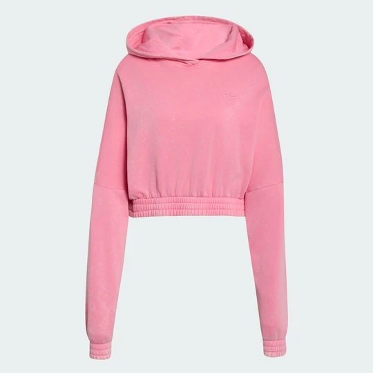 Zdjęcie produktu Acid-Wash Crop Hoodie Adidas Bliss Pink