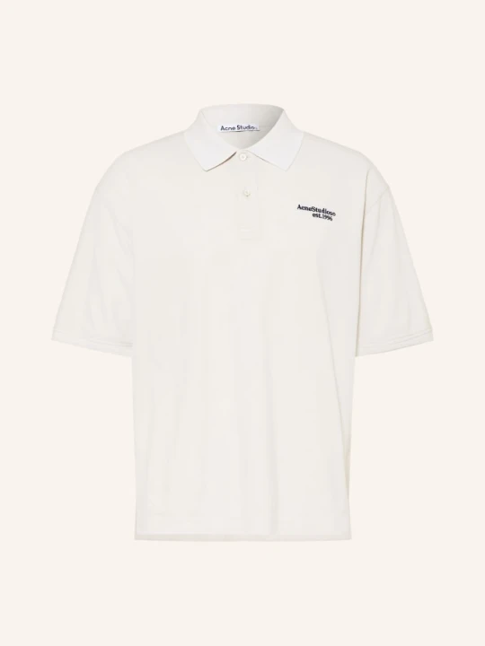 Zdjęcie produktu Acne Studios Koszulka Polo Z Pikowanym Wzorem beige ECRU