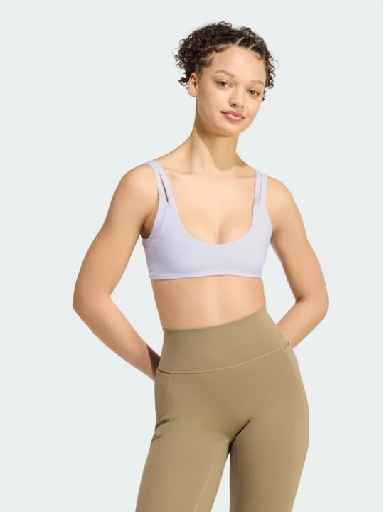Zdjęcie produktu adidas Biustonosz sportowy Optime Workout Reversible Twist Light Support Bra KS6053 Fioletowy jasny
