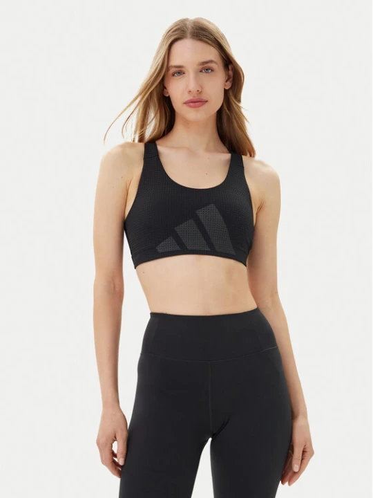 Zdjęcie produktu adidas Biustonosz sportowy Powerimpact HIIT JI9964 Czarny Slim Fit