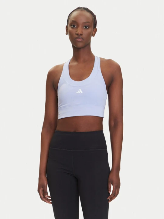Zdjęcie produktu adidas Biustonosz sportowy Run Pocket JI5991 Fioletowy Slim Fit