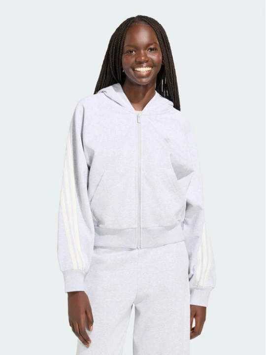 Zdjęcie produktu adidas Bluza Kit 3-Stripes Full Zip Hoodie KV9879 Szary Regular Fit