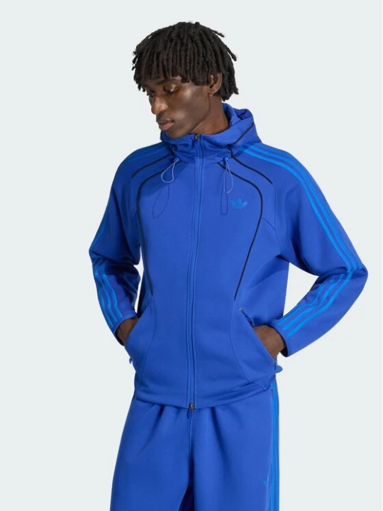 Zdjęcie produktu adidas Polar Spacer Teamgeist 26 Cutline Fullzip Hoodie KW0887 Niebieski Regular Fit